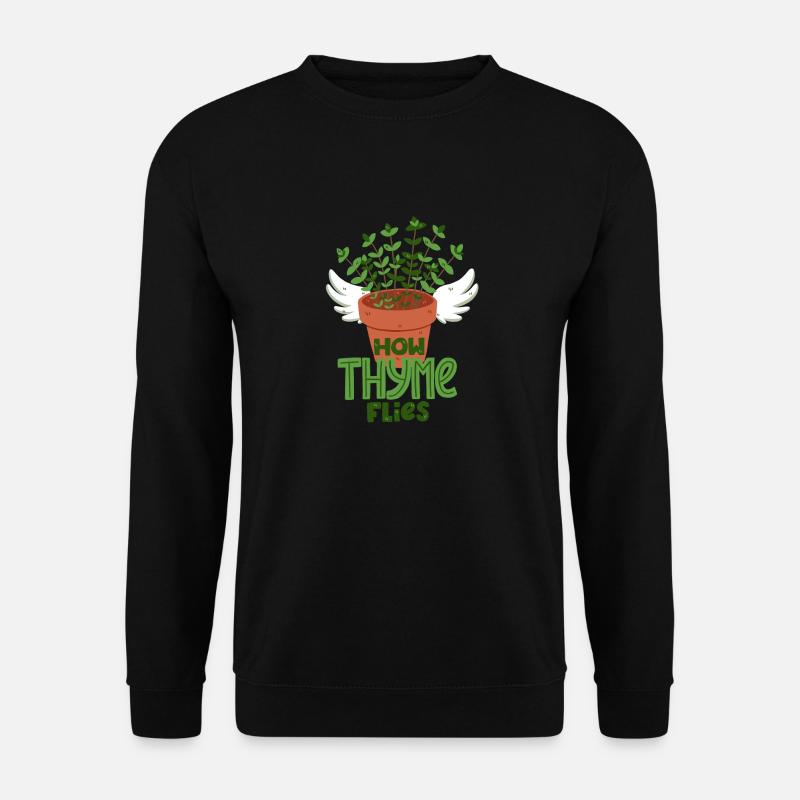 Thymian Wortwitz - Unisex Pullover - Schwarz