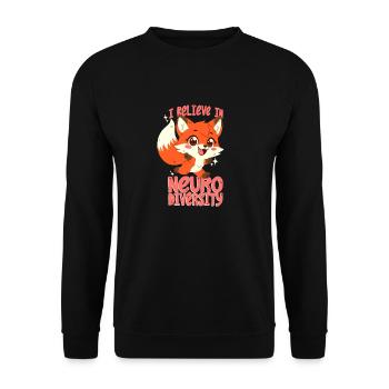 Neurodiversity - Unisex Sweatshirt - black - Front - Alina (178cm) & Michal (187cm)