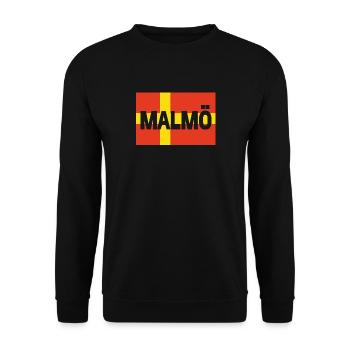 Malmö Flag - Unisex Sweatshirt - black - Front - Alina (178cm) & Michal (187cm)