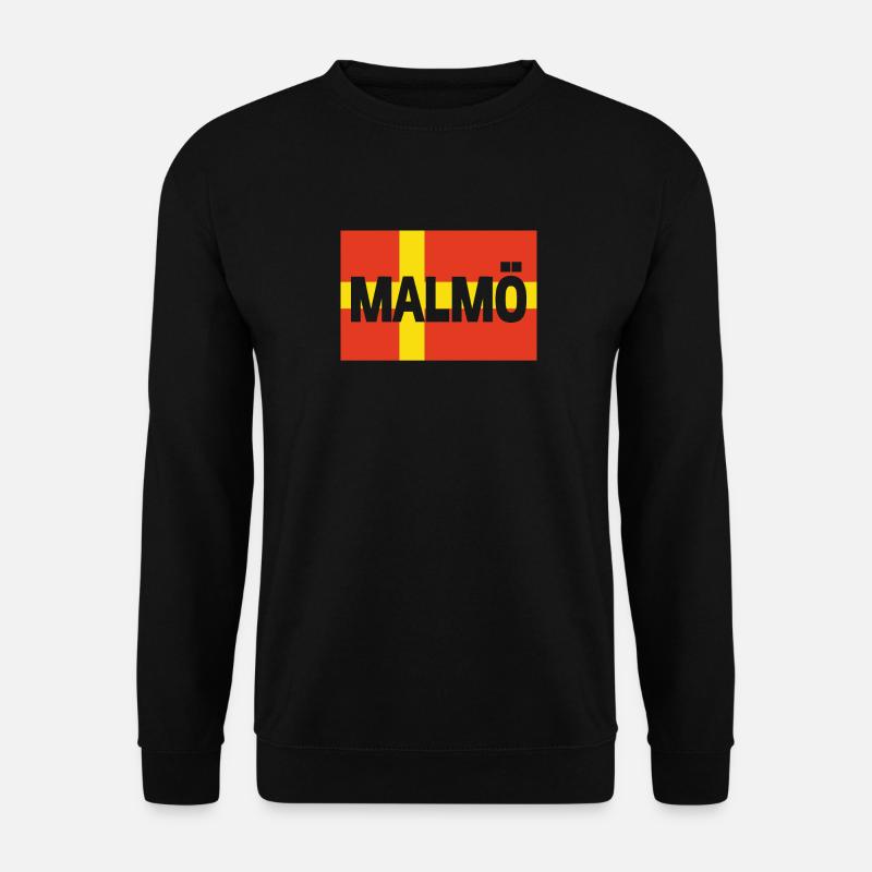 Malmö Flagge - Unisex Pullover - Schwarz