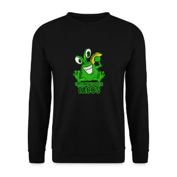 Take Me To Your Tacos T-Shirt Drôle Vert Espace - Sweat-shirt Unisexe - noir - Devant - Alina (178cm) & Michal (187cm)