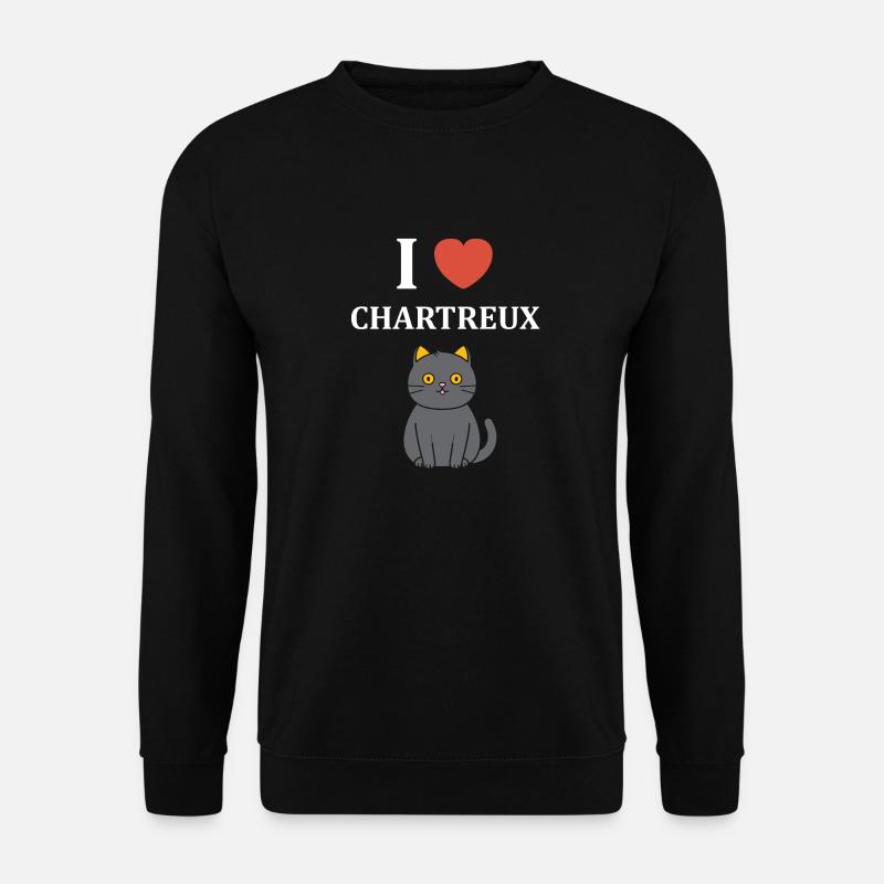 Humour chat chartreux - Sweat-shirt Unisexe - noir