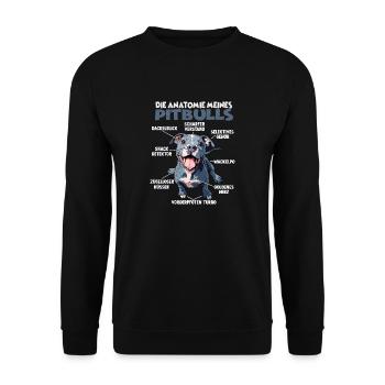 Pitbull Dog Walk T Dog Propriétaire Chiens Pitbull Terrier - Sweat-shirt Unisexe - noir - Devant - Alina (178cm) & Michal (187cm)