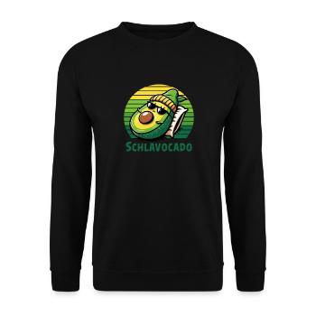 Schlavocado Schlafshirt Nachthemd Pyjama Schlafanz - Unisex Pullover - Schwarz - Vorne - Alina (178cm) & Michal (187cm)