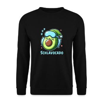 Schlavocado Schlafshirt Nachthemd Pyjama Schlaf - Unisex Pullover - Schwarz - Vorne - Alina (178cm) & Michal (187cm)