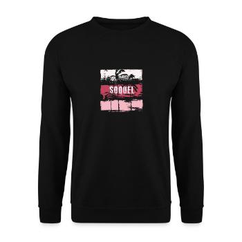 Soquel Kalifornien Urlaub Souvenir Zusammenfassung - Unisex Pullover - Schwarz - Vorne - Alina (178cm) & Michal (187cm)