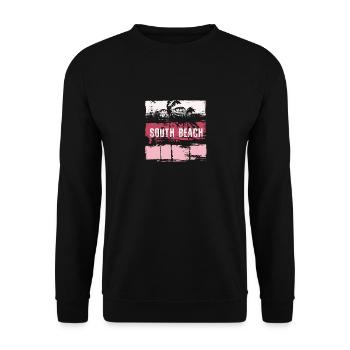 South Beach Florida Vacation Souvenir Abstract - Unisex Sweatshirt - black - Front - Alina (178cm) & Michal (187cm)