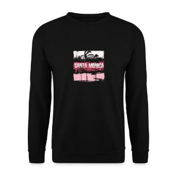 Santa Monica Kalifornien Urlaubssouvenir - Unisex Pullover - Schwarz - Vorne - Alina (178cm) & Michal (187cm)