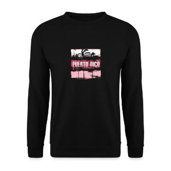 Porto Rico vacances Souvenir abstrait artistique - Sweat-shirt Unisexe - noir - Devant - Alina (178cm) & Michal (187cm)
