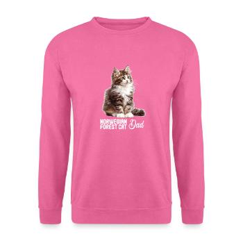 Norwegian Forest Cat Norwegische Waldkatze - Unisex Pullover - Pink - Vorne
