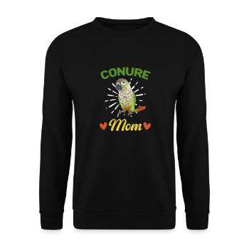 Molina Perruche Perroquet Perruche Oiseau Perruche - Sweat-shirt Unisexe - noir - Devant - Alina (178cm) & Michal (187cm)