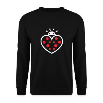 amour Coccinelle - Sweat-shirt Unisexe - noir - Devant - Alina (178cm) & Michal (187cm)
