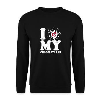 J’adore mon Labrador Retriever Labrador Labrador propriétaire - Sweat-shirt Unisexe - noir - Devant - Alina (178cm) & Michal (187cm)