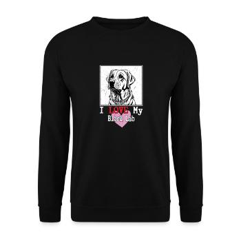 J’aime mon labrador retriever propriétaire de laboratoire noir - Sweat-shirt Unisexe - noir - Devant - Alina (178cm) & Michal (187cm)