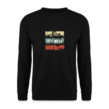 Key West Florida Künstlerisches Urlaubssouvenir - Unisex Pullover - Schwarz - Vorne - Alina (178cm) & Michal (187cm)