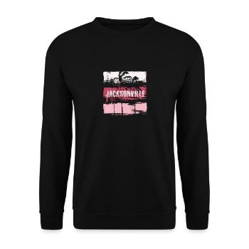 Jacksonville Florida Urlaub Souvenir Zusammenfassung - Unisex Pullover - Schwarz - Vorne - Alina (178cm) & Michal (187cm)