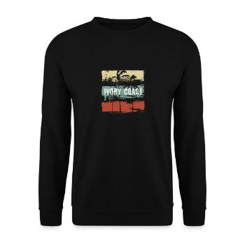 Ivory Coast Cote DIvoire Africa Artistic Vacation - Unisex Sweatshirt - black - Front - Alina (178cm) & Michal (187cm)