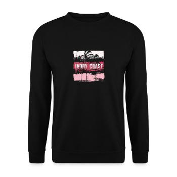 Ivory Coast Cote DIvoire Africa Vacation Souvenir - Unisex Sweatshirt - black - Front - Alina (178cm) & Michal (187cm)