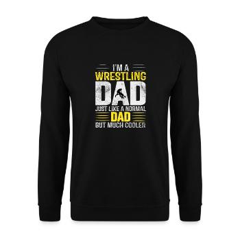 Je suis un papa de lutteur comme un papa normal - Sweat-shirt Unisexe - noir - Devant - Alina (178cm) & Michal (187cm)
