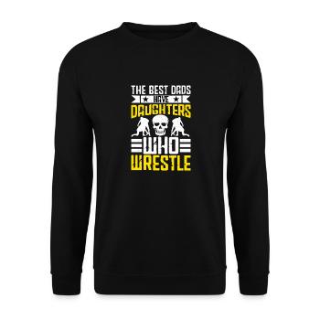 Les meilleurs papas ont des filles qui luttent - Sweat-shirt Unisexe - noir - Devant - Alina (178cm) & Michal (187cm)