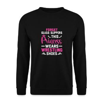 Oubliez les pantoufles de verre que porte cette princesse - Sweat-shirt Unisexe - noir - Devant - Alina (178cm) & Michal (187cm)
