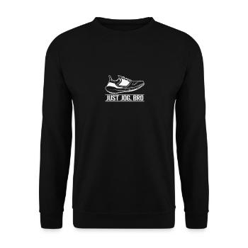 Just Jogging, Bro Jogging - Unisex Sweatshirt - black - Front - Alina (178cm) & Michal (187cm)