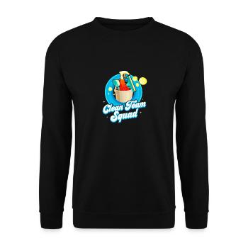 Clean Team Squad Cleaner Housekeeping - Unisex Pullover - Schwarz - Vorne - Alina (178cm) & Michal (187cm)