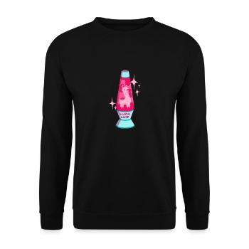 Llama Lava Lamp - Unisex Sweatshirt - black - Front - Alina (178cm) & Michal (187cm)