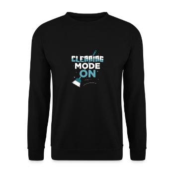 Mode de nettoyage sur l’entretien ménager du nettoyeur - Sweat-shirt Unisexe - noir - Devant - Alina (178cm) & Michal (187cm)