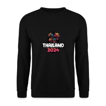 Thaïlande 2024 Vacances Voyage Coloré - Sweat-shirt Unisexe - noir - Devant - Alina (178cm) & Michal (187cm)