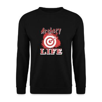Archery Archery Life - Unisex Sweatshirt - black - Front - Alina (178cm) & Michal (187cm)
