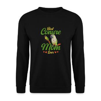 Molina Perruche Perroquet Perruche Oiseau Perruche - Sweat-shirt Unisexe - noir - Devant - Alina (178cm) & Michal (187cm)