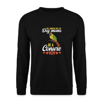 Molinasittich Papagei Vogel Sittich - Unisex Pullover - Schwarz - Vorne - Alina (178cm) & Michal (187cm)