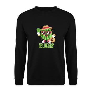 Melon Millionnaire - Sweat-shirt Unisexe - noir - Devant - Alina (178cm) & Michal (187cm)