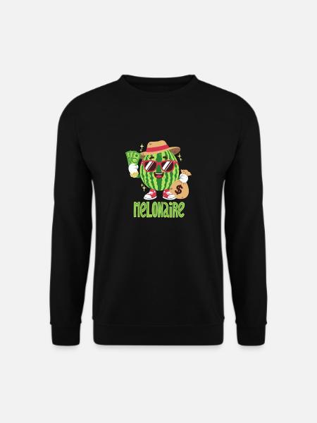 Melonen-Millionär - Unisex Pullover - Schwarz