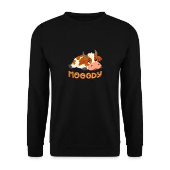 Vache de mauvaise humeur - Sweat-shirt Unisexe - noir - Devant - Alina (178cm) & Michal (187cm)
