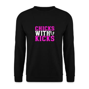 Sneakerhead Sneaker Collector - Unisex Sweatshirt - black - Front - Alina (178cm) & Michal (187cm)