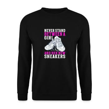 Sneakerhead Sneaker Collector - Unisex Sweatshirt - black - Front - Alina (178cm) & Michal (187cm)