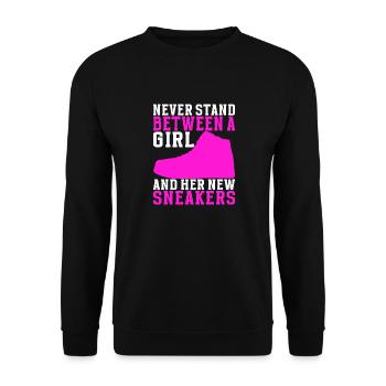 Sneakerhead Sneaker Collector - Unisex Sweatshirt - black - Front - Alina (178cm) & Michal (187cm)
