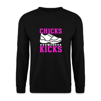 Sneakerhead Sneaker Collector - Unisex Sweatshirt - black - Front - Alina (178cm) & Michal (187cm)