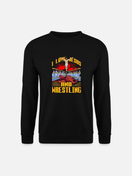 I love Jesus and Wrestling - Unisex Sweatshirt - black