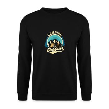 Camping Stargazer Astronomy Stars Planets - Unisex Pullover - Schwarz - Vorne - Alina (178cm) & Michal (187cm)