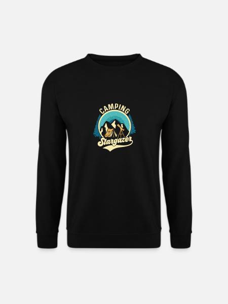 Camping Stargazer Astronomy Stars Planets - Unisex Pullover - Schwarz