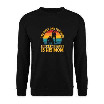 Le seul plus dur qu’un lutteur est sa mère - Sweat-shirt Unisexe - noir - Devant - Alina (178cm) & Michal (187cm)