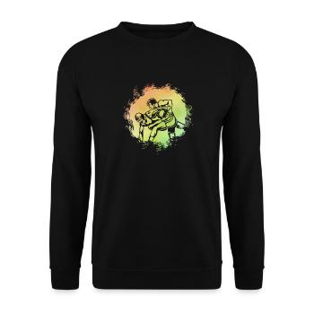 Lutte - Sweat-shirt Unisexe - noir - Devant - Alina (178cm) & Michal (187cm)