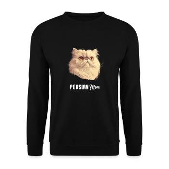 Persian Cat Perserkatze - Unisex Pullover - Schwarz - Vorne - Alina (178cm) & Michal (187cm)