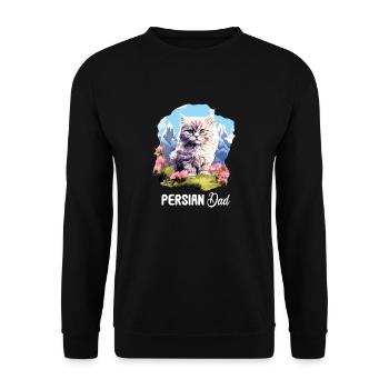 Persian Cat Perserkatze - Unisex Pullover - Schwarz - Vorne - Alina (178cm) & Michal (187cm)