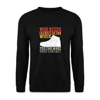 Sneakerhead Sneaker Collector - Unisex Sweatshirt - black - Front - Alina (178cm) & Michal (187cm)