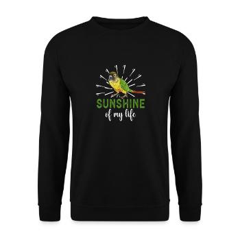 Molina Perruche Perroquet Perruche Oiseau Perruche - Sweat-shirt Unisexe - noir - Devant - Alina (178cm) & Michal (187cm)