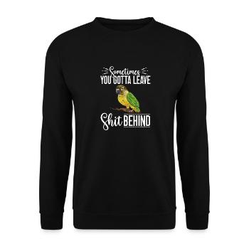 Molinasittich Papagei Vogel Sittich - Unisex Pullover - Schwarz - Vorne - Alina (178cm) & Michal (187cm)